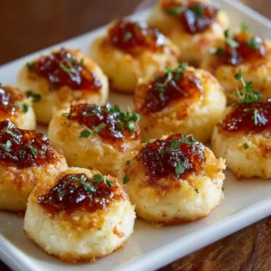 Cheesy Thumbprint Appetizers with Hot Pepper Jelly – Easy, Elegant Party Bites