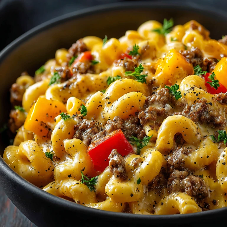 High-Protein Creamy Philly Cheesesteak Mac & Cheese Bliss