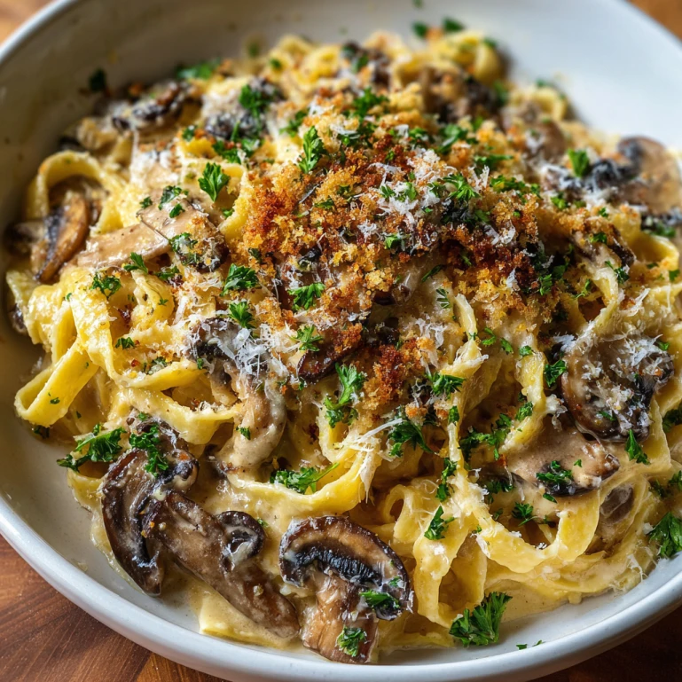 Caramelized Leek and Mushroom Gruyere Pasta