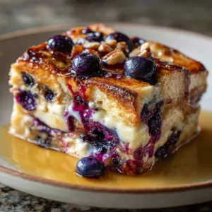 Blueberry Cream Cheese French Toast Casserole Bliss Awaits