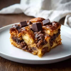 Decadent Chocolate Croissant Breakfast Bake