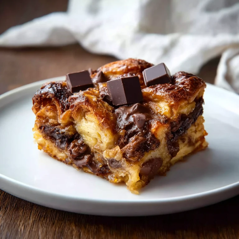 Decadent Chocolate Croissant Breakfast Bake
