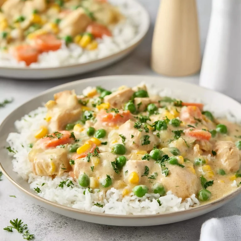 Crustless Chicken Pot Pie