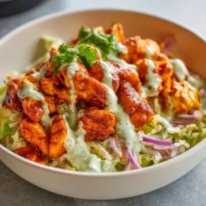 Sheet Pan Buffalo Chicken and Sweet Potato Bowls