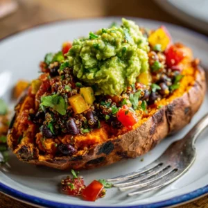 Mexican Quinoa Stuffed Sweet Potatoes