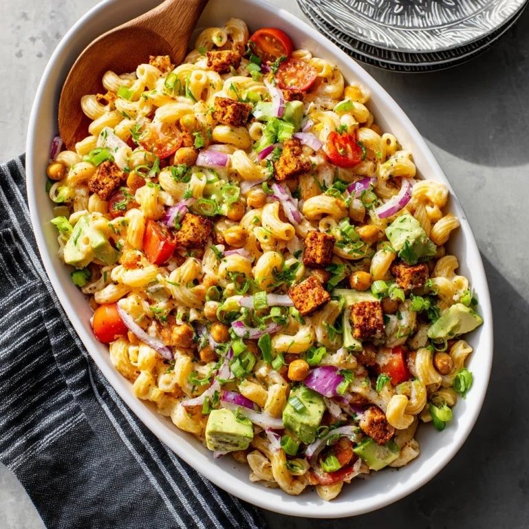 Buffalo Chickpea Pasta Salad