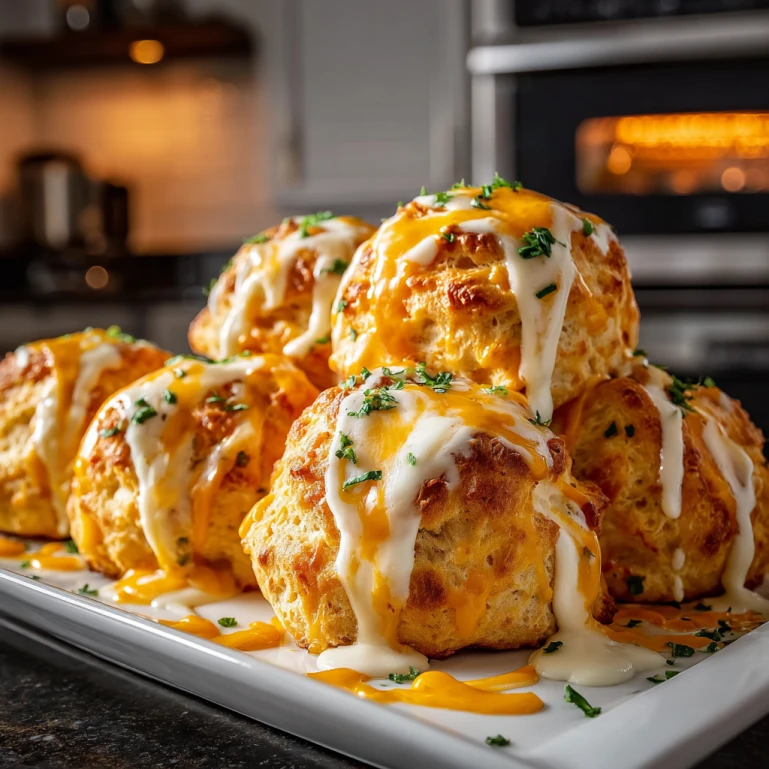 Cheesy Buffalo Ranch Chicken Bombs