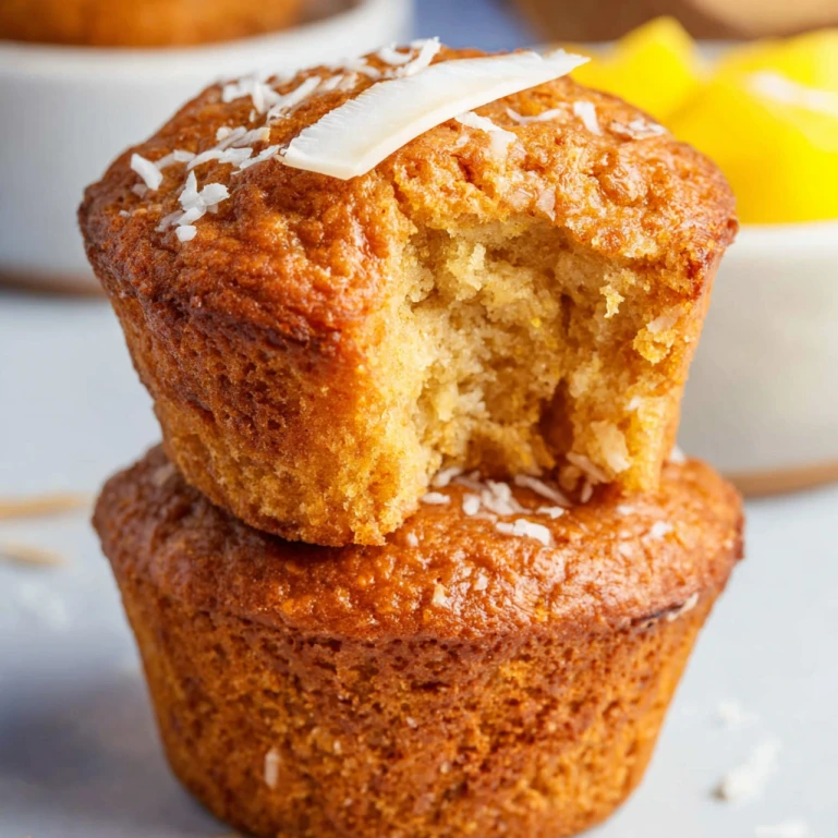Cottage Cheese Pineapple Coconut Muffins