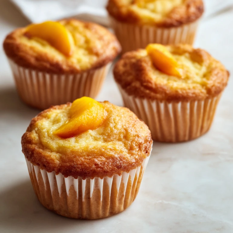 Peach Cottage Cheese Muffins