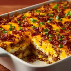 Low-Carb Bacon Cheeseburger Casserole