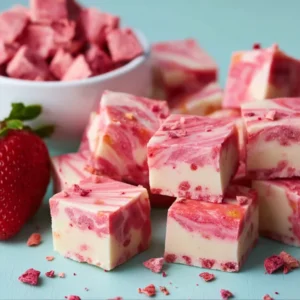 Strawberries and Cream Fudge