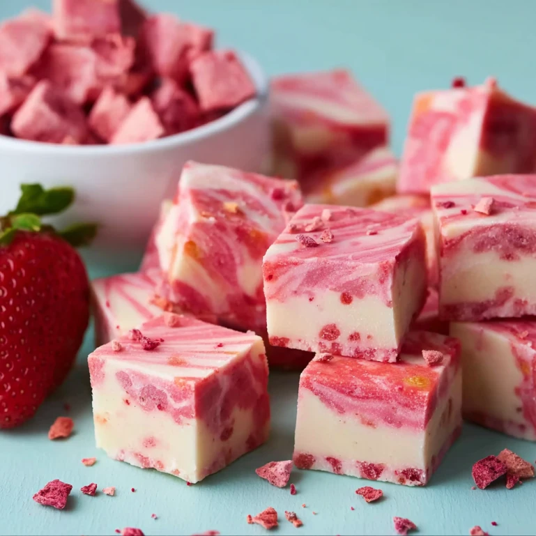 Strawberries and Cream Fudge