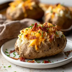 Crack Chicken Stuffed Baked Potatoes