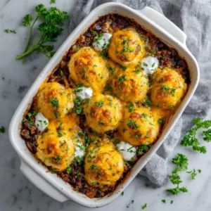 Sloppy Joe Biscuit Casserole