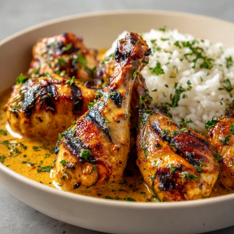 Creamy Paprika Chicken Drumsticks with Rice