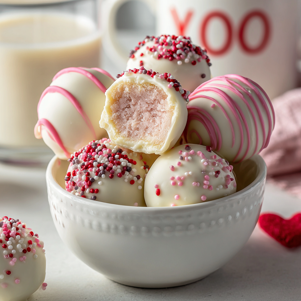 Strawberry Cake Truffles