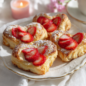 Vegan Strawberry Cream Danish