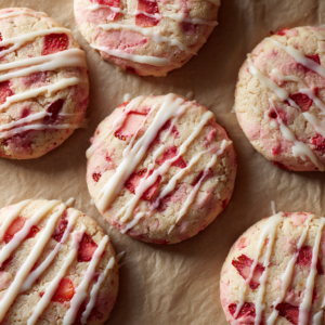 Cherry Almond Shortbread Cookies