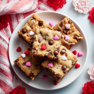 M&M's Valentine's Day Cookie Bars