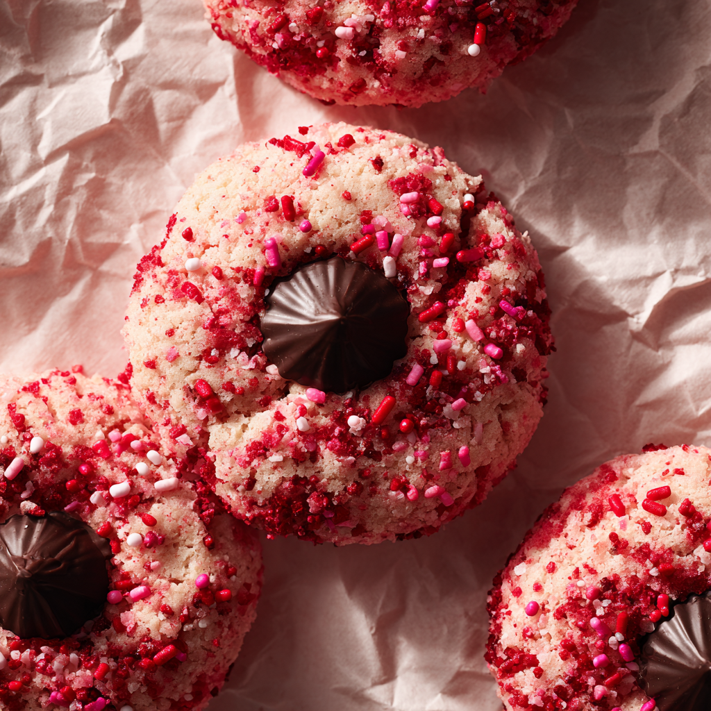 Strawberry Chocolate Kiss Cookies