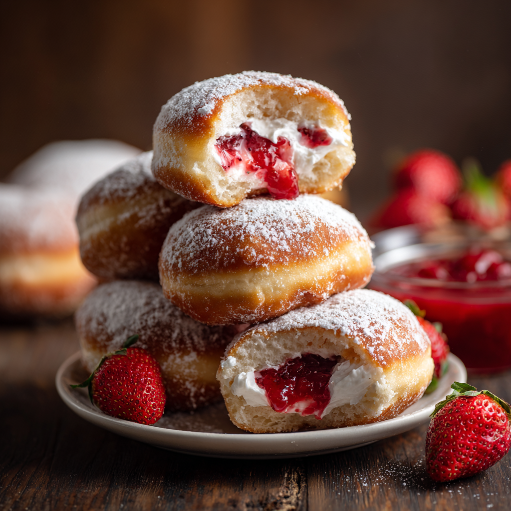 Strawberry Cheesecake Donuts