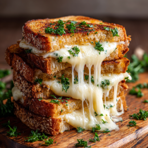 Garlic Bread Grilled Cheese | 15 min Lunch Idea