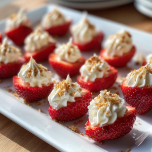 Deviled Strawberries (Made with a Cheesecake Filling)