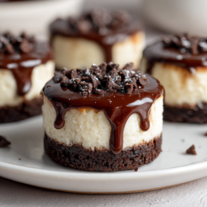 Brownie Bottom Mini Cheesecakes