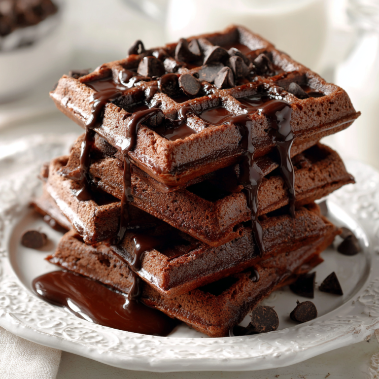 Fudgy Brownie Waffles