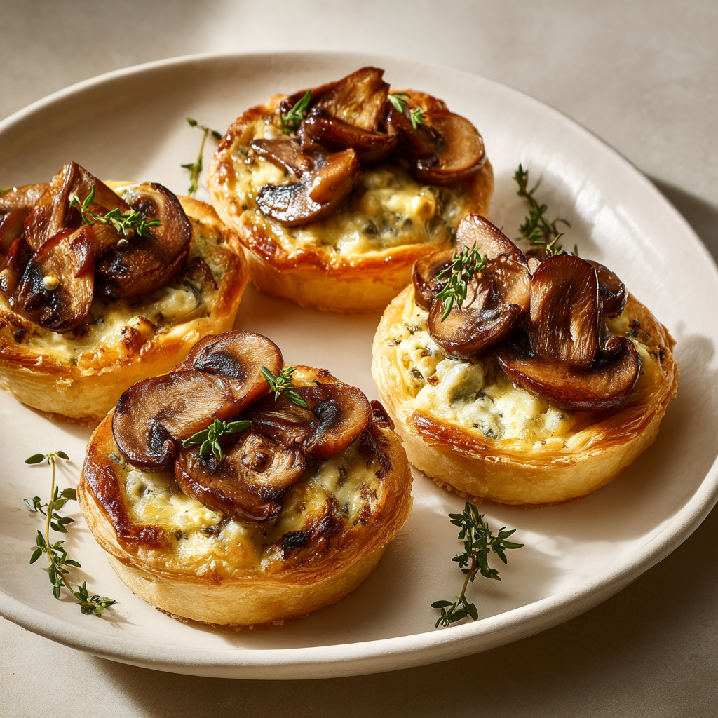 Mini Mushroom and Gruyère Pot Pies with Thyme