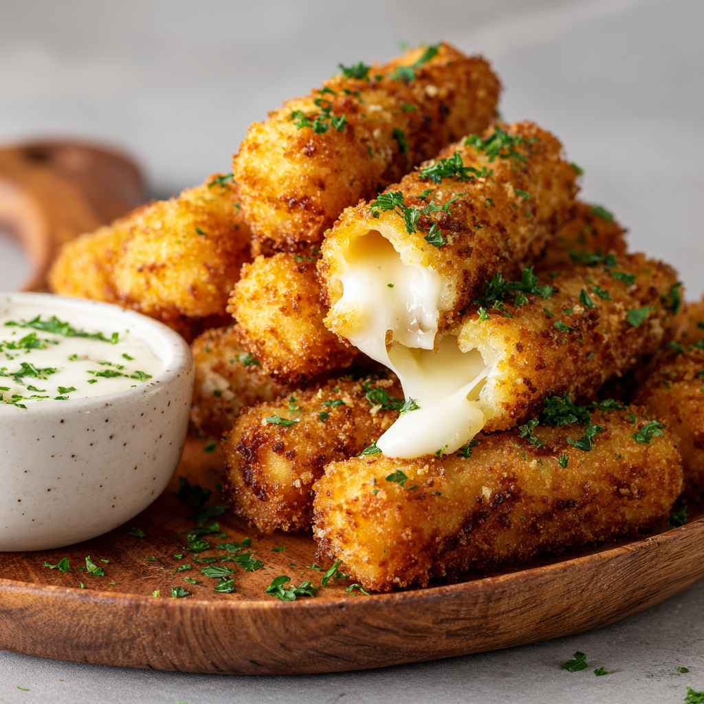 Buffalo Chicken Mozzarella Sticks