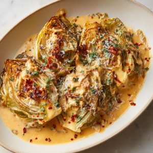 Marry Me Melting Cabbage with Creamy Tuscan Sauce