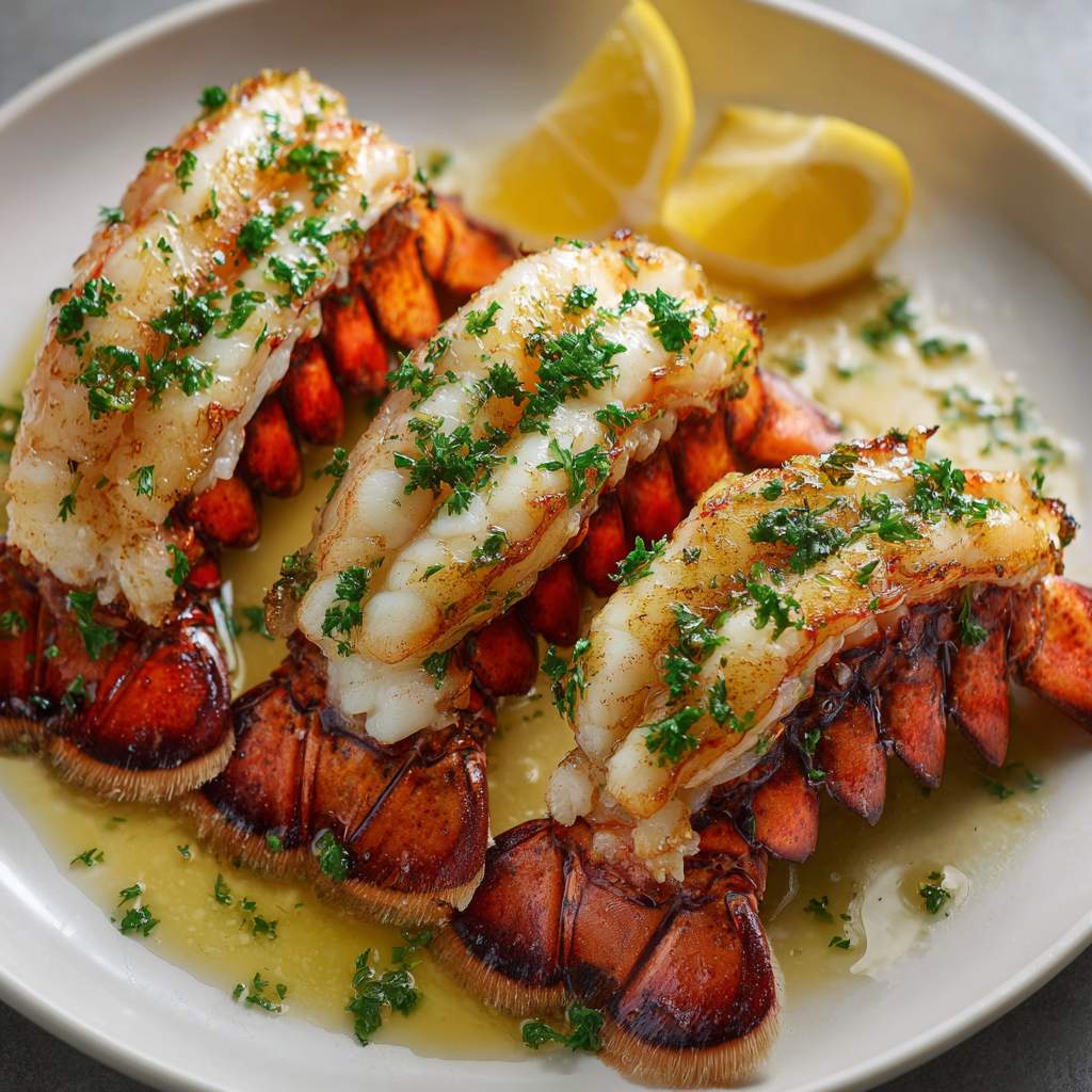 Juicy Lobster Tails with Garlic Butter