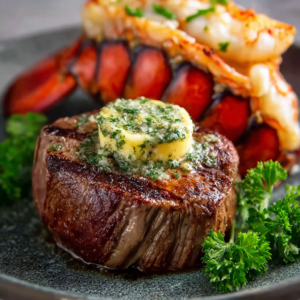 Juicy Lobster Tail and Steak