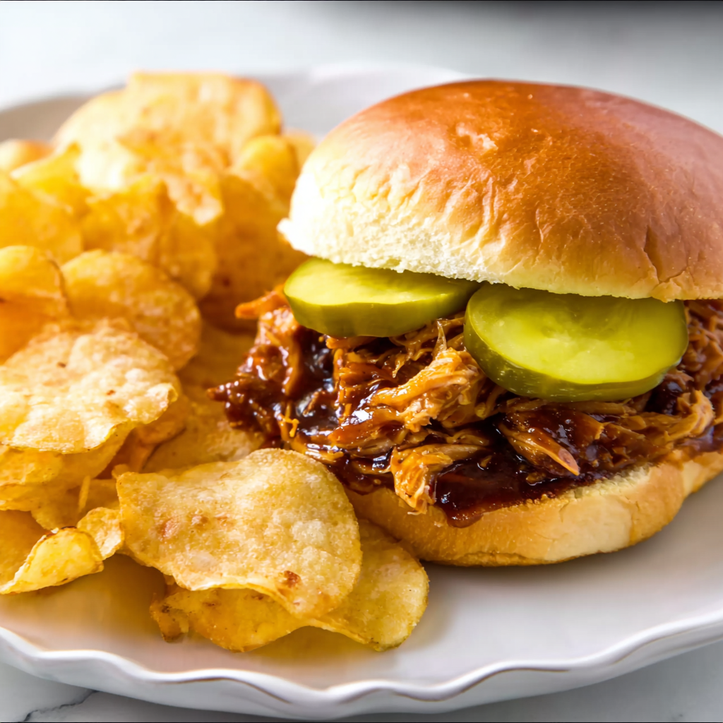 Slow Cooker Hot Honey Chicken Sandwiches