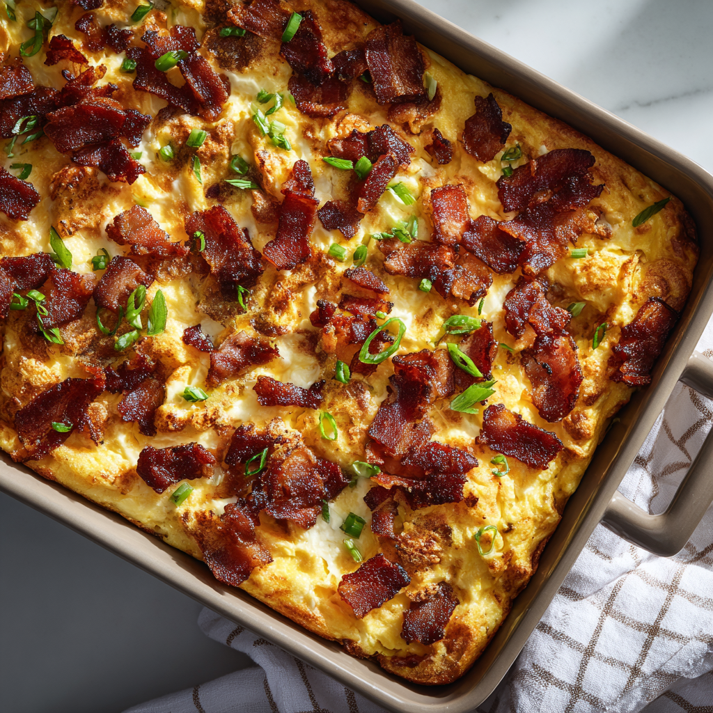 Keto Bacon and Egg Breakfast Casserole