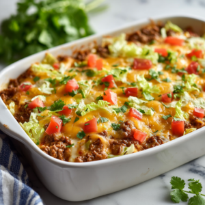 Keto Ground Turkey and Cabbage Casserole