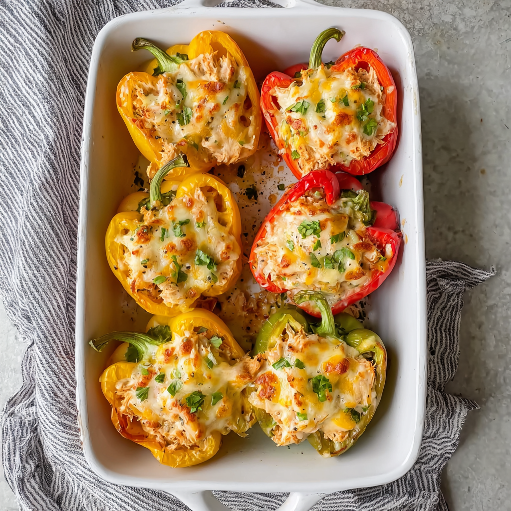 Creamy Chicken Stuffed Peppers