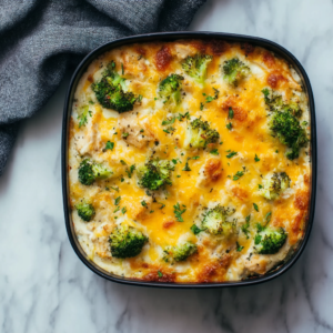 Keto Broccoli Cheese Chicken Casserole