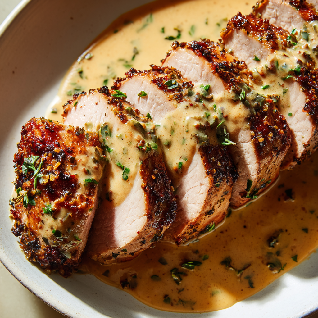 Best-Ever Pork Tenderloin with Dijon Cream Sauce
