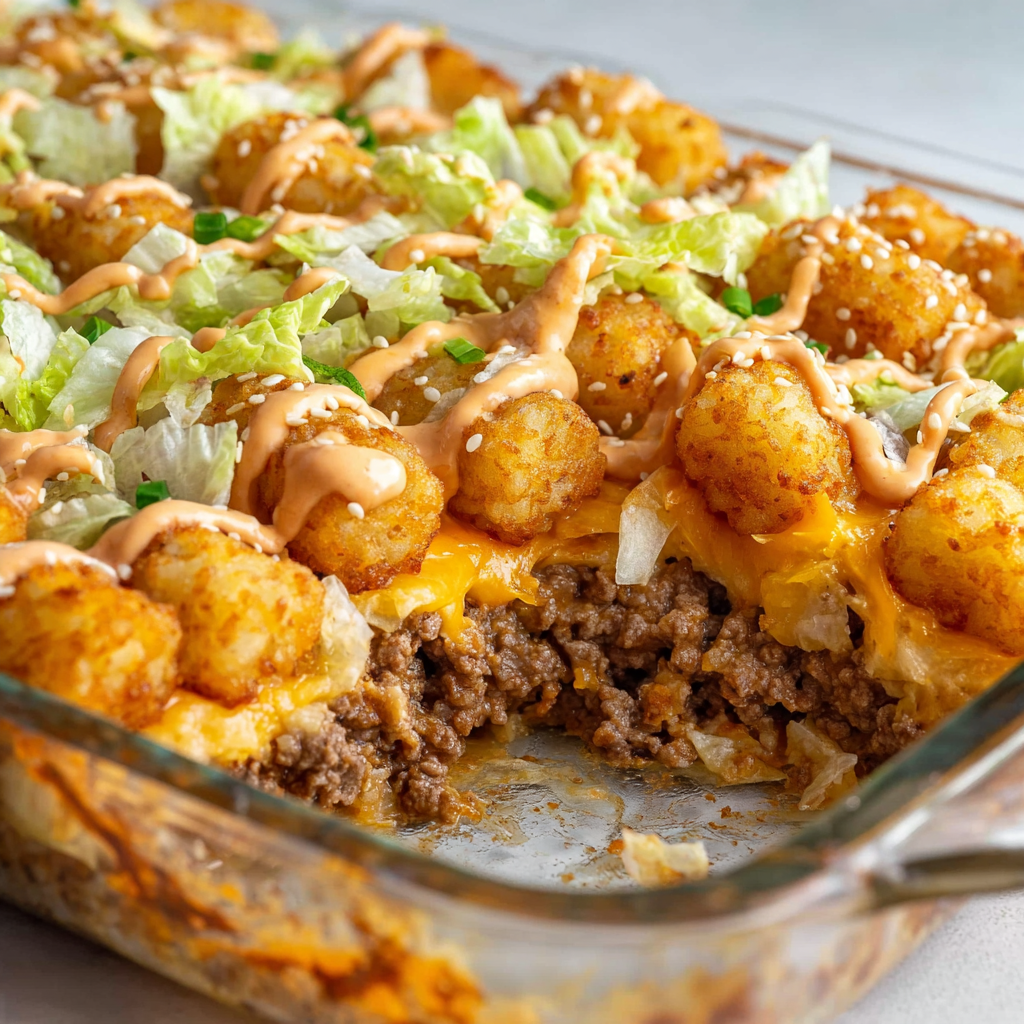 Big Mac Tater Tot Casserole