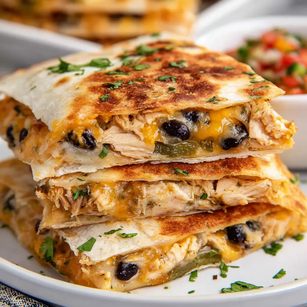 Sheet Pan Chicken Quesadillas