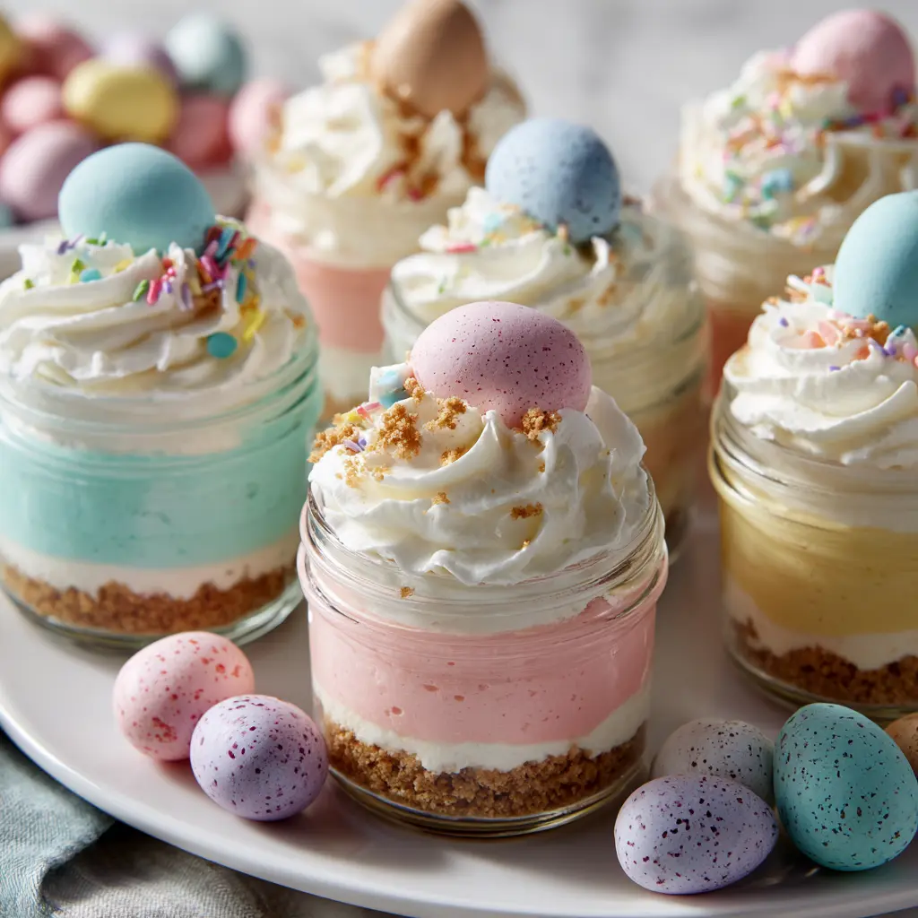 Easter Egg Cheesecake Jars