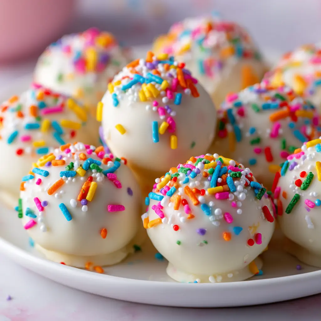Birthday Cake Batter Protein Balls