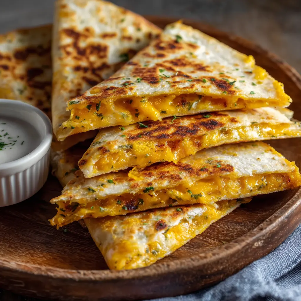 Cheesy Dill Pickle Quesadilla