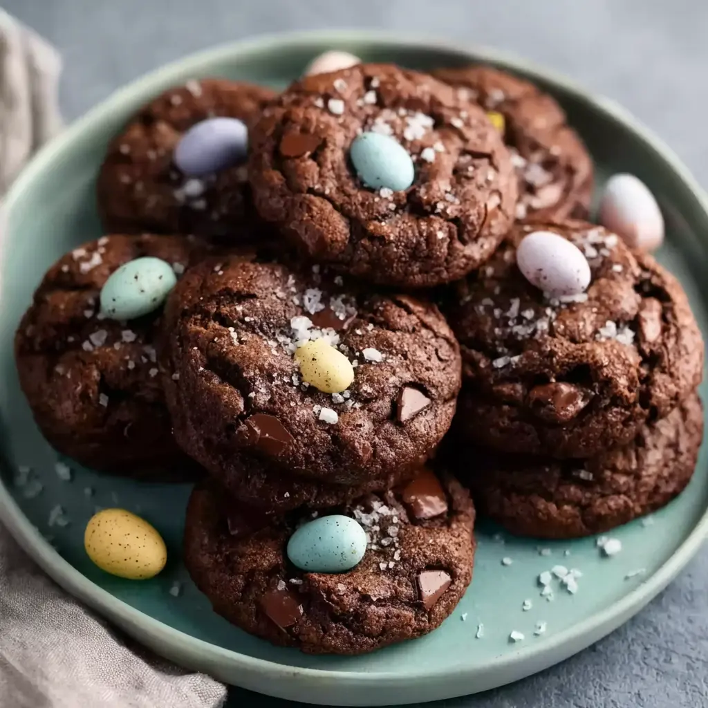 Decadent Chocolate Cadbury Egg Cookies