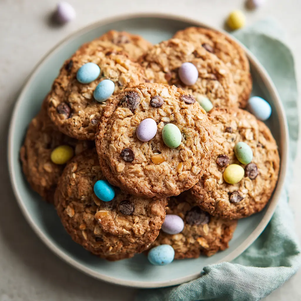 Chocolate Chip Cadbury Egg Oatmeal Cookies