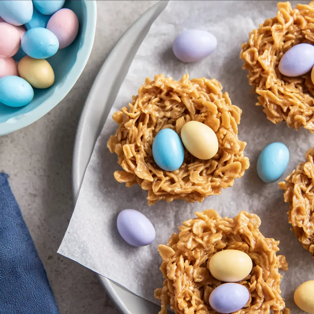 Easter Egg Peanut Butter Haystacks