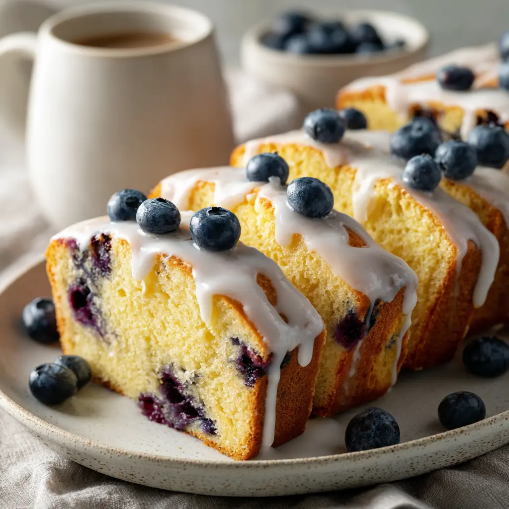 Moist Blueberry Lemon Angel Food Cake