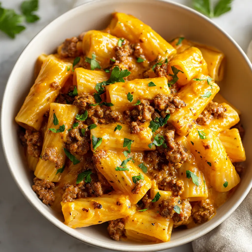 Crockpot Cheesy Crack Beef Pasta
